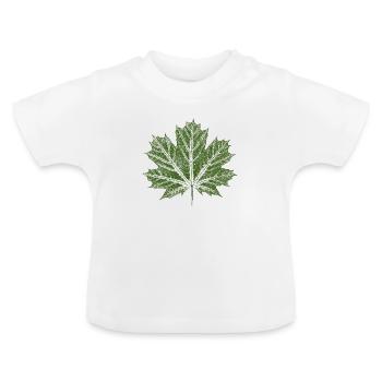 Maple Leaf / Leaf - BOTANICAL Maple - Baby Organic T-Shirt with Round Neck - white - Front