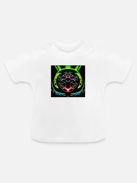 Digitalkunst - Baby Bio-T-Shirt mit Rundhals - Weiß