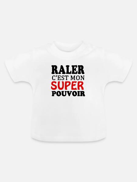 RASSELGERÄUSCH - Baby Bio-T-Shirt mit Rundhals - Weiß