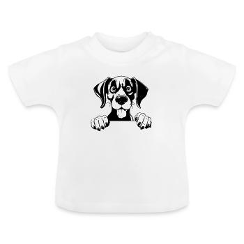 Great Dane - Baby Organic T-Shirt with Round Neck - white - Front