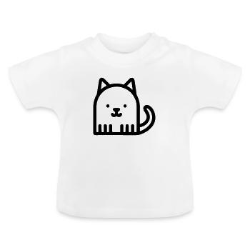 kitten - Baby Organic T-Shirt with Round Neck - white - Front