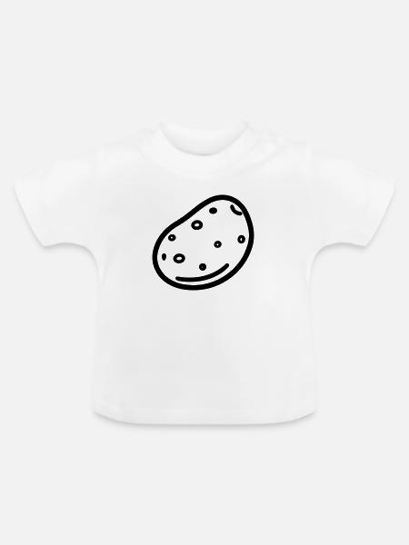 Kartoffel - Baby Bio-T-Shirt mit Rundhals - Weiß