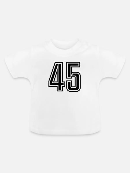 45 - Baby Bio-T-Shirt mit Rundhals - Weiß