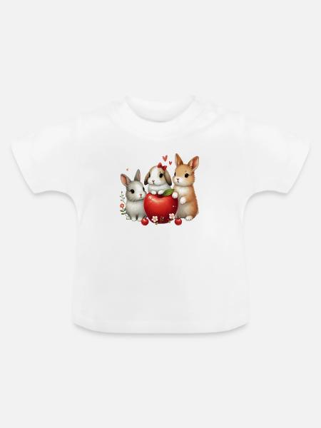 Rabbit - Baby Bio-T-Shirt mit Rundhals - Weiß