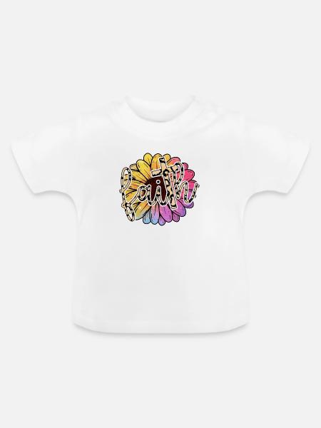 Glaube - Baby Bio-T-Shirt mit Rundhals - Weiß