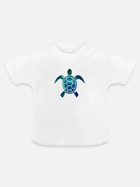 Kosmische Schildkröte - Baby Bio-T-Shirt mit Rundhals - Weiß