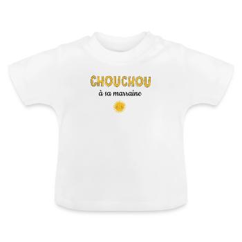Chouchou à sa marraine ! - T-shirt bio col rond Bébé - blanc - Devant