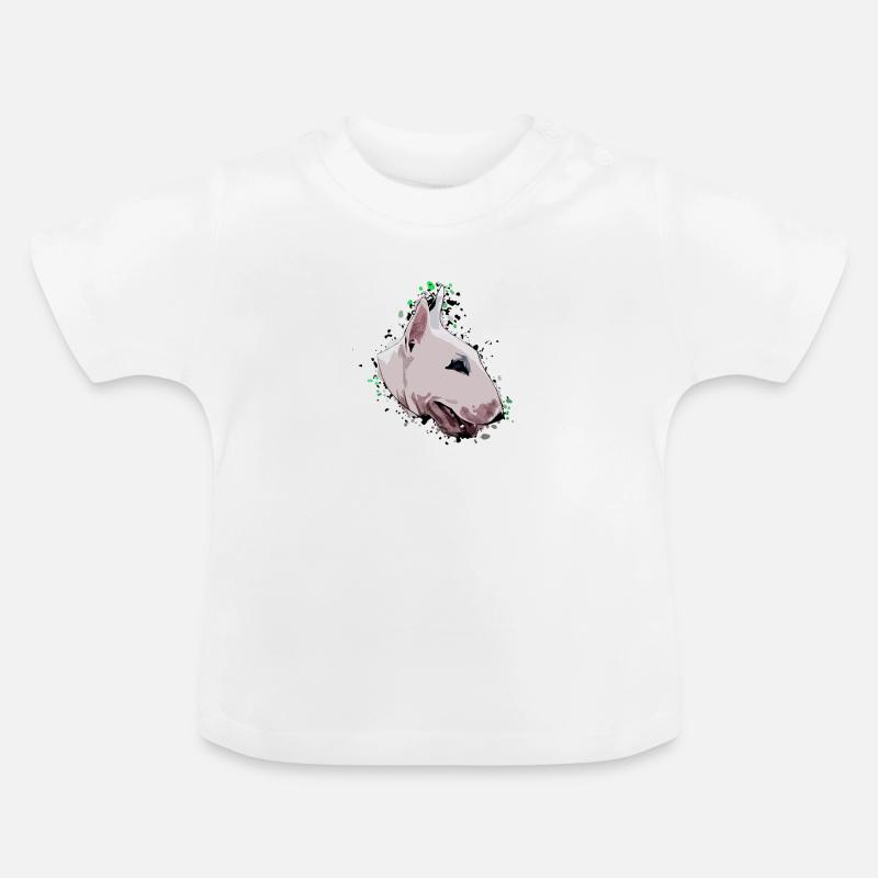 Bullterrier Comic - T-shirt bio col rond Bébé - blanc