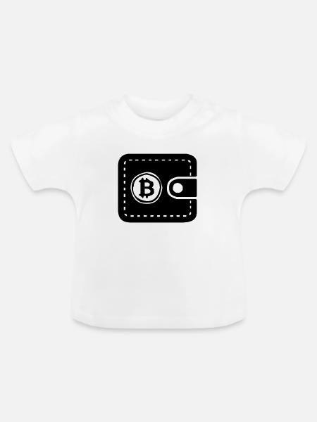 Bitcoin Wallet - Baby Bio-T-Shirt mit Rundhals - Weiß