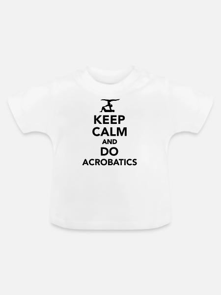 Akrobatik - Baby Bio-T-Shirt mit Rundhals - Weiß