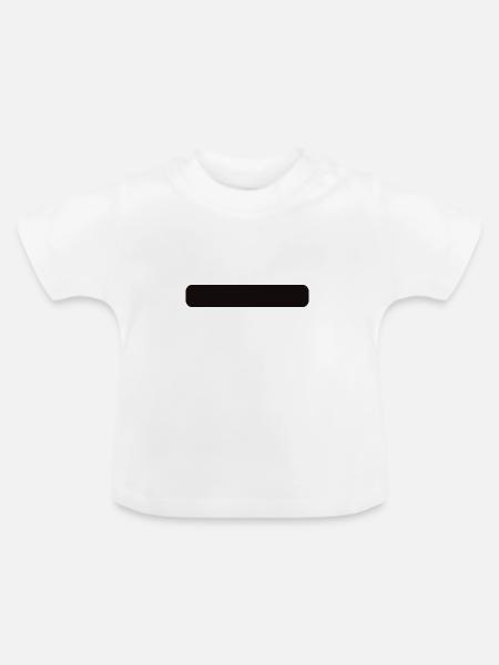 Banner schlicht rund schwarz - Baby Bio-T-Shirt mit Rundhals - Weiß