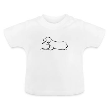 Hunde-Liebe - Baby Bio-T-Shirt mit Rundhals - Weiß - Vorne