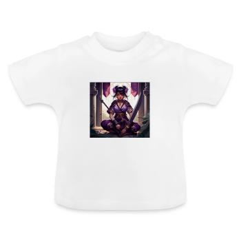 Déesse Badtsune - T-shirt bio col rond Bébé - blanc - Devant