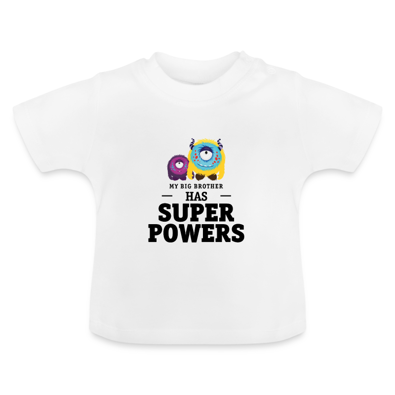 Mein großer Bruder hat Superkräfte - Baby Bio-T-Shirt mit Rundhals