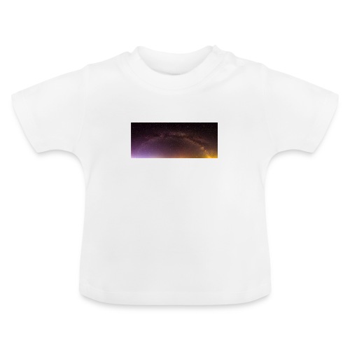 Milchstraße Panorama - Baby Bio-T-Shirt mit Rundhals