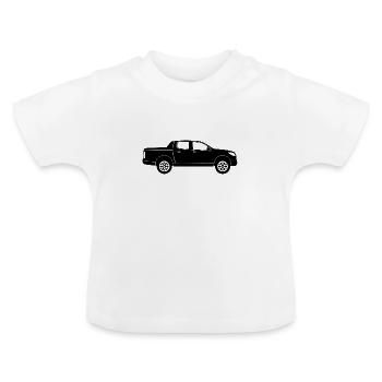 Pick-up Truck - Baby Bio-T-Shirt mit Rundhals - Weiß - Vorne