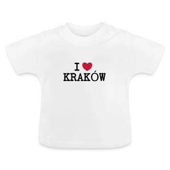 Ich liebe KRAKAU Krakau Polen - Baby Bio-T-Shirt mit Rundhals - Weiß - Vorne