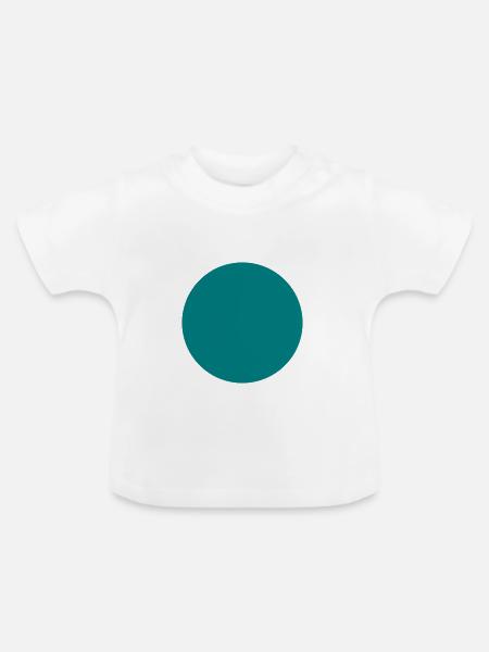 Ein blauer Kreis - Baby Bio-T-Shirt mit Rundhals - Weiß
