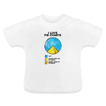 Pie pyramid, i love pie charts, Humour Funny Life - T-shirt bio col rond Bébé - blanc - Devant