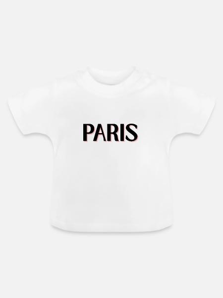 PARIS - Baby Bio-T-Shirt mit Rundhals - Weiß