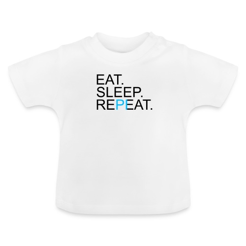 Eat Sleep Repeat PI Mathe Hell - Baby Bio-T-Shirt mit Rundhals