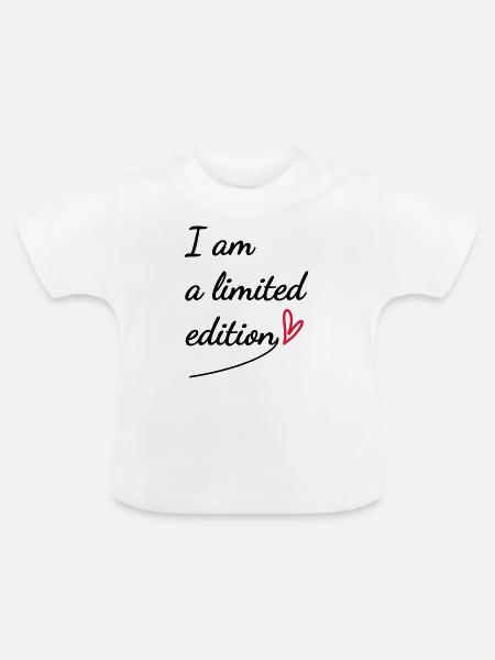 Ich bin eine limitierte Auflage - Baby Bio-T-Shirt mit Rundhals - Weiß