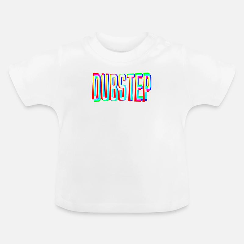 Dubstep Techno Raver Headbanger DJ Geschenk - Baby Bio-T-Shirt mit Rundhals - Weiß