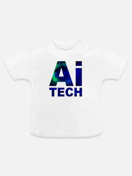 AI TECH - Baby Bio-T-Shirt mit Rundhals - Weiß