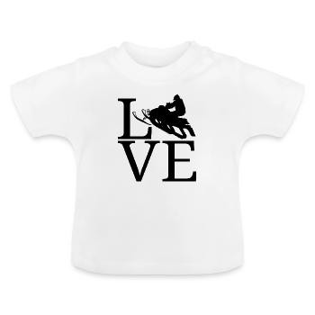 Snowmobile snowmobile snowmobile - Baby Organic T-Shirt with Round Neck - white - Front