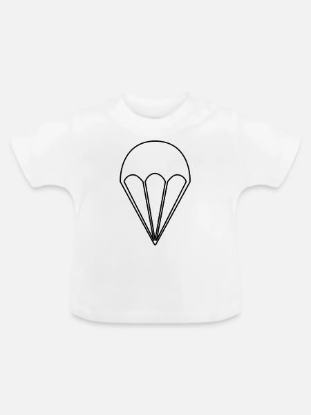 Fallschirm - Baby Bio-T-Shirt mit Rundhals - Weiß