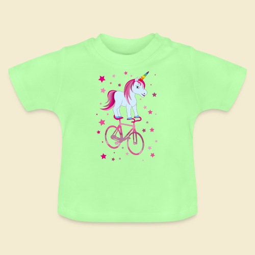 Kunstrad | Einhorn Pink - Baby Bio-T-Shirt mit Rundhals