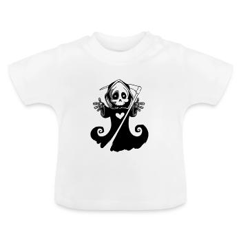 lovley grim reaper - Baby Organic T-Shirt with Round Neck - white - Front