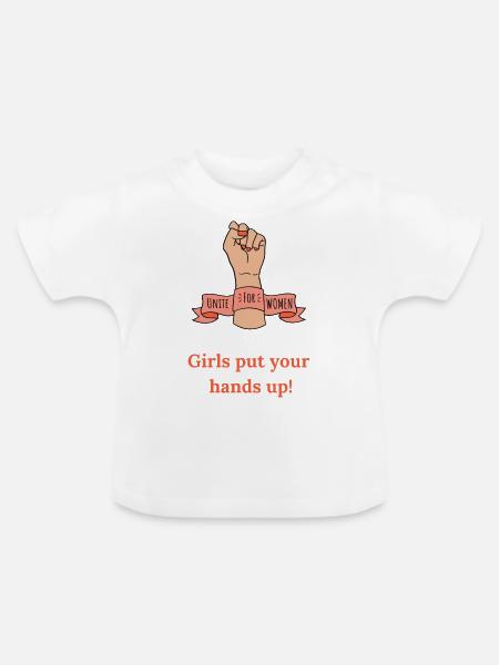 Feminism equality rights - Baby Bio-T-Shirt mit Rundhals - Weiß