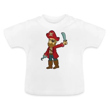 Pirat - T-shirt bio col rond Bébé - blanc - Devant