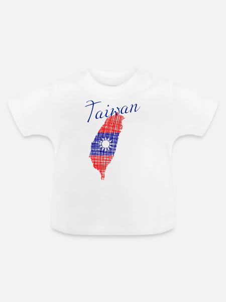 Taiwan - Baby Bio-T-Shirt mit Rundhals - Weiß