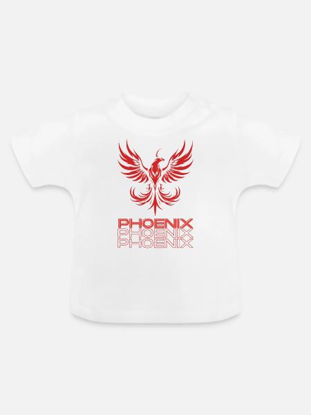 Phoenix - Baby Bio-T-Shirt mit Rundhals - Weiß