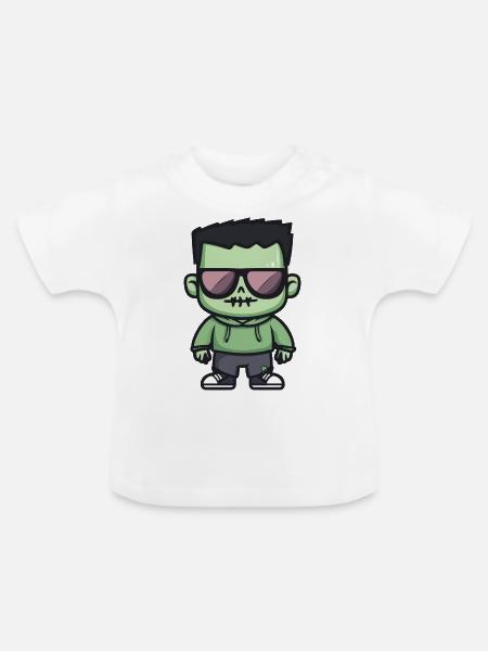 Zombie Halloween Cool - Baby Bio-T-Shirt mit Rundhals - Weiß