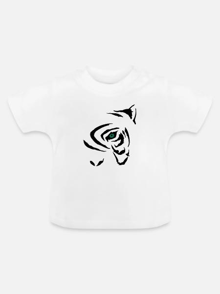 Tribal Tiger 2 - Baby Bio-T-Shirt mit Rundhals - Weiß