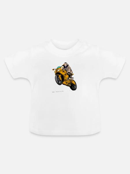Bike - Baby Bio-T-Shirt mit Rundhals - Weiß