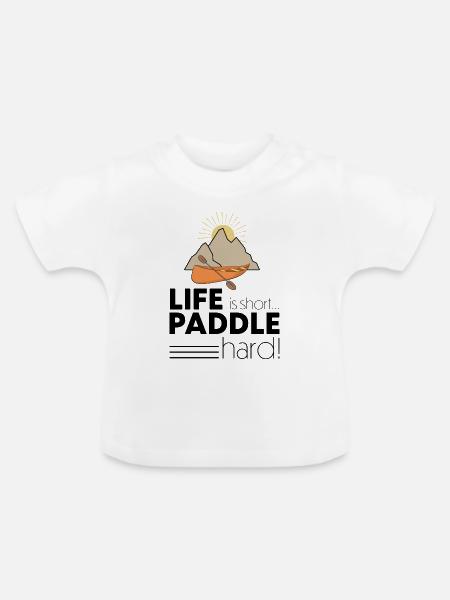 Kanu - Baby Bio-T-Shirt mit Rundhals - Weiß