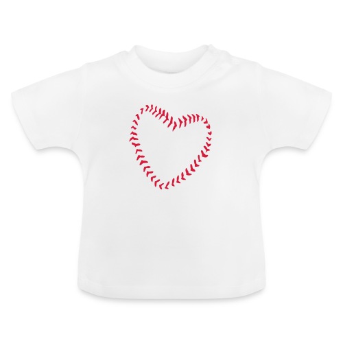 2581172 1029128891 Baseball Heart Of Seams - Baby Organic T-Shirt with Round Neck