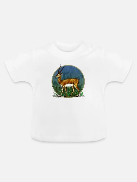 Antilope - Baby Bio-T-Shirt mit Rundhals - Weiß
