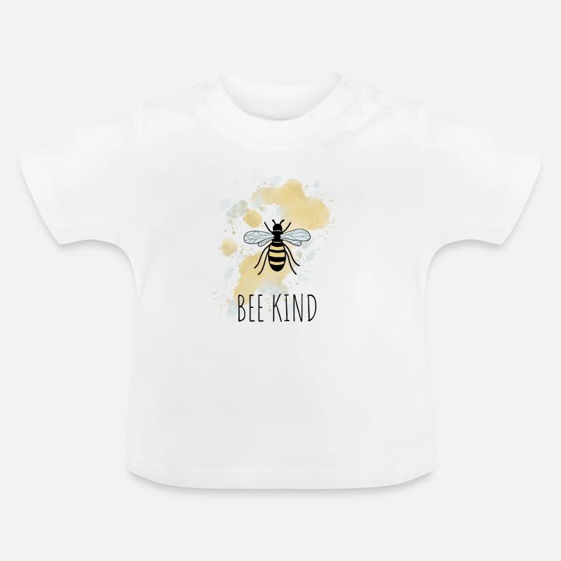 Abeille Abeille Enfant - T-shirt bio col rond Bébé - blanc