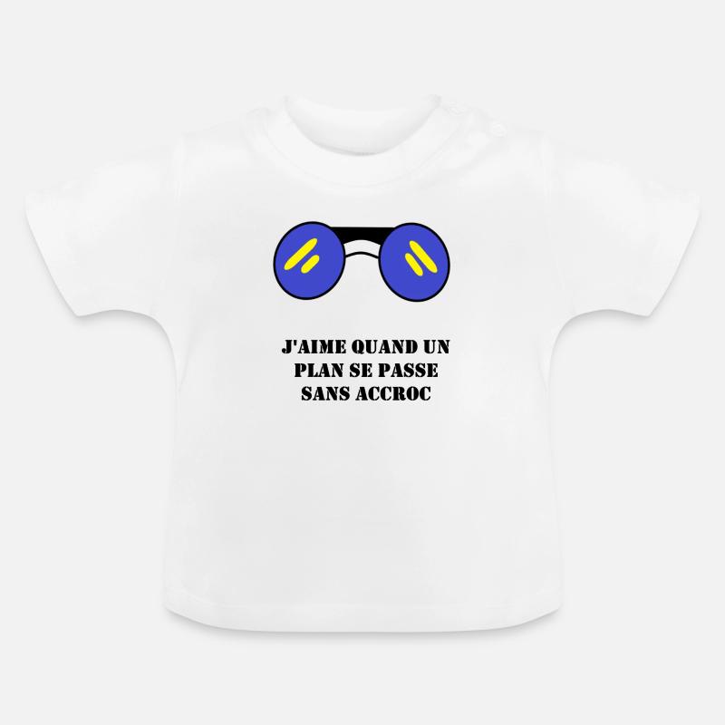Un plan sans accroc - T-shirt bio col rond Bébé - blanc