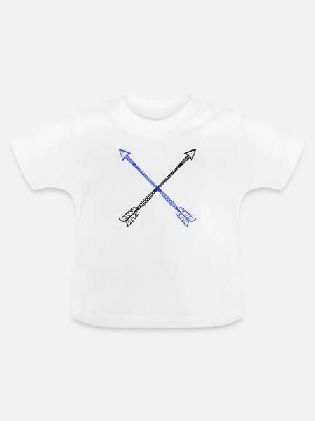 Pfeile - Baby Bio-T-Shirt mit Rundhals - Weiß