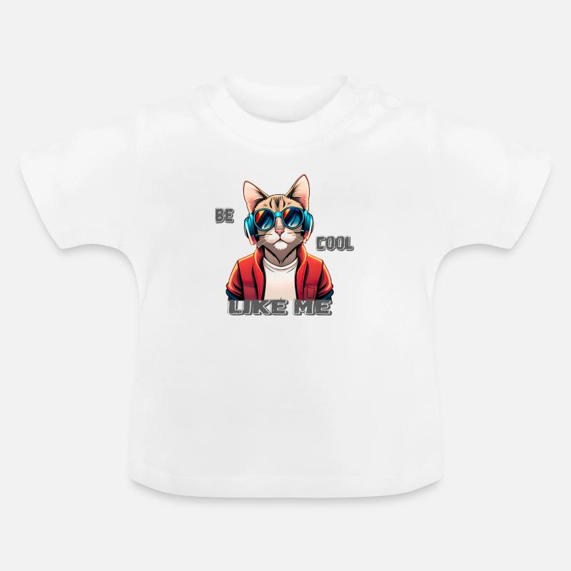 be cool like me 2 - Baby Bio-T-Shirt mit Rundhals - Weiß