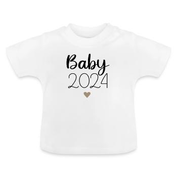 Bébé 2024 - T-shirt bio col rond Bébé - blanc - Devant