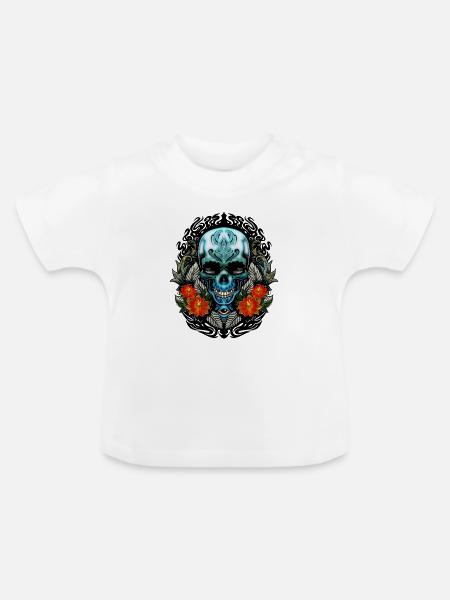 Toller Schädel - Baby Bio-T-Shirt mit Rundhals - Weiß