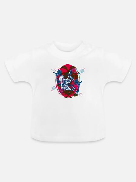 Indianer - Baby Bio-T-Shirt mit Rundhals - Weiß
