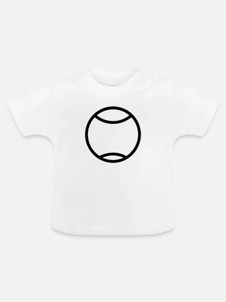 Tennisball - Baby Bio-T-Shirt mit Rundhals - Weiß